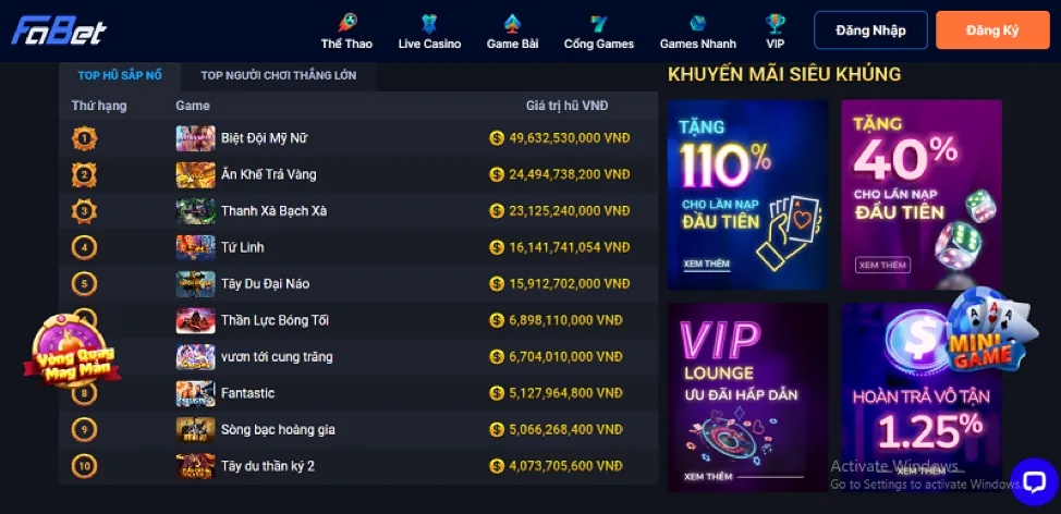 Chơi slot game trên ứng dụng RGbet
